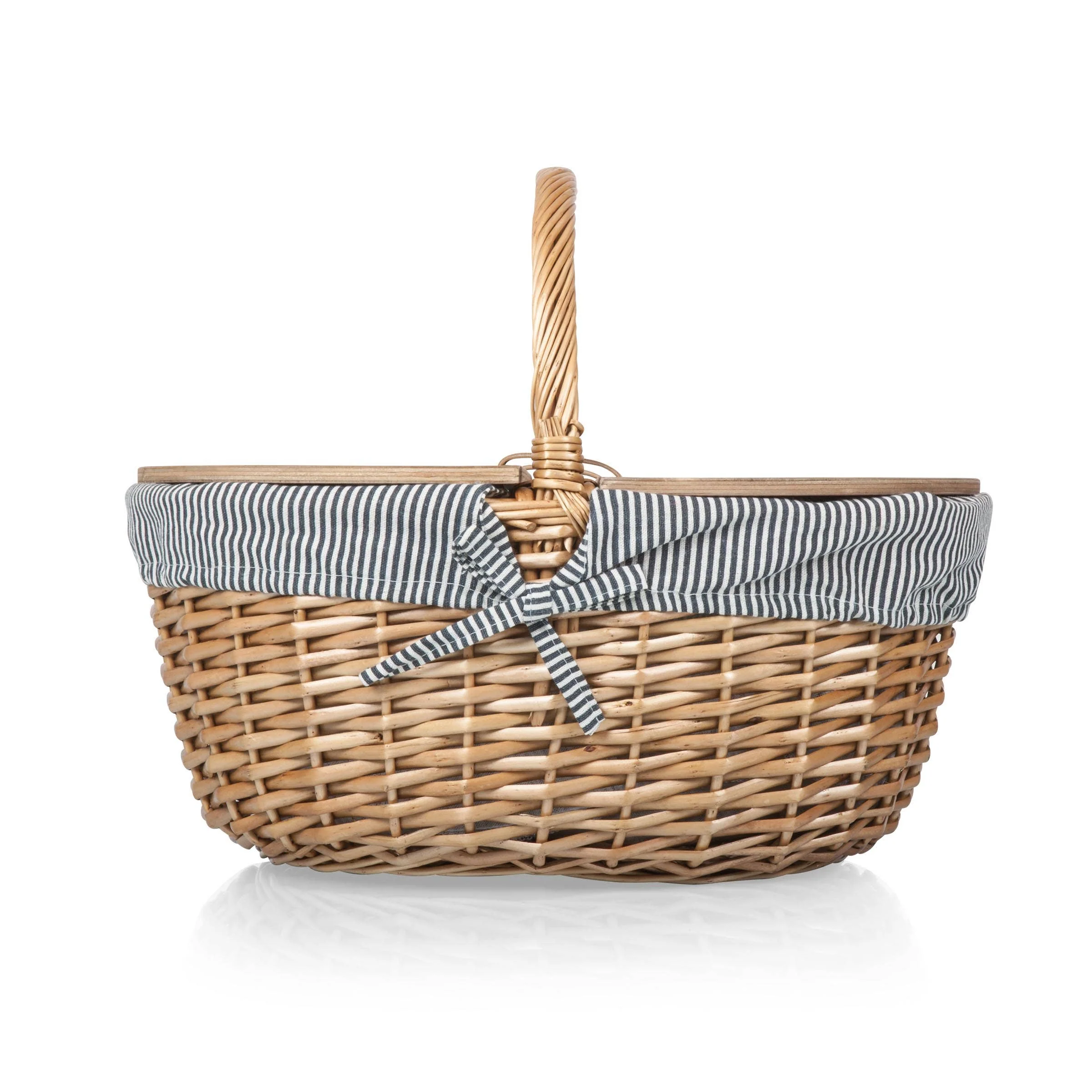 Country Vintage Picnic Wicker Basket - Image 3
