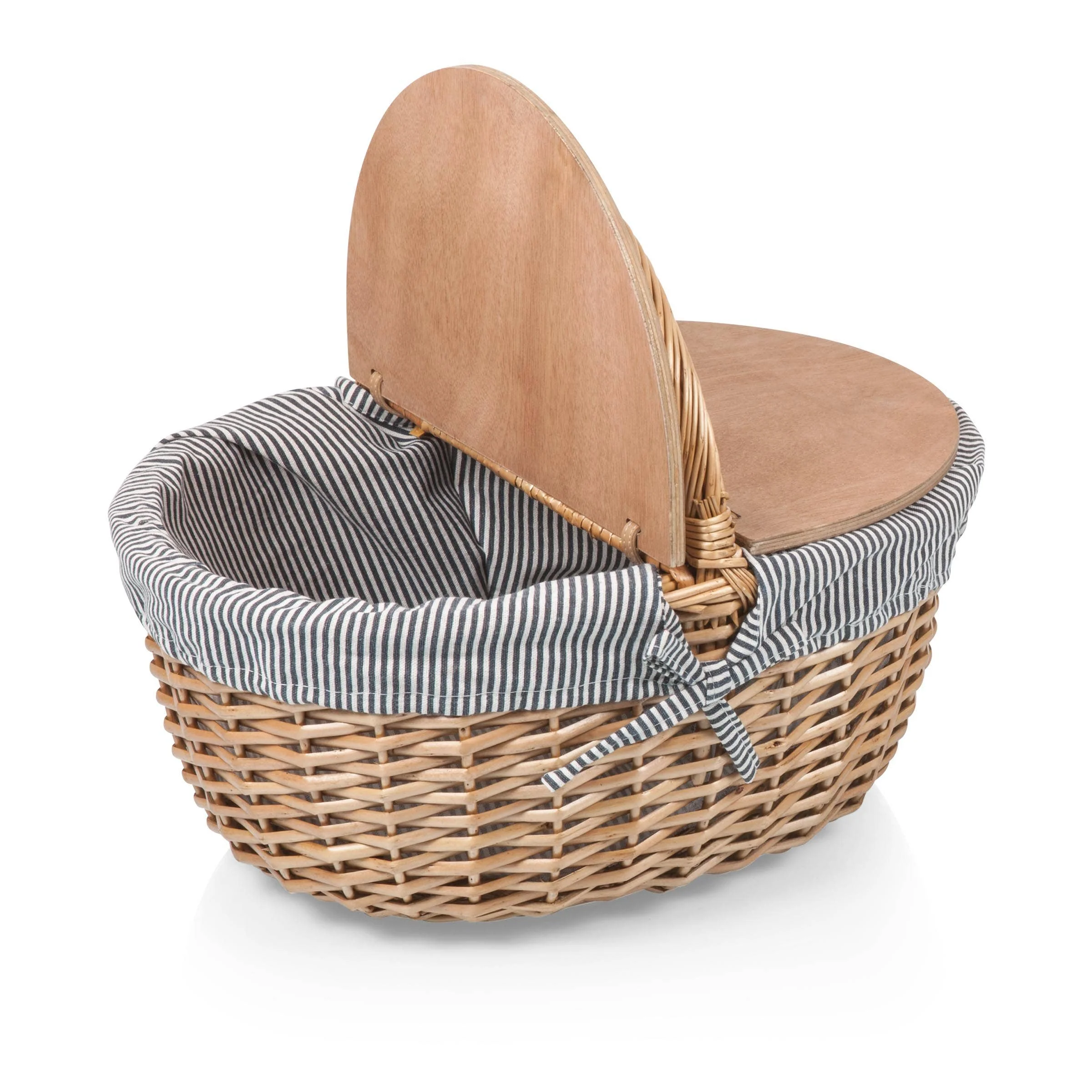 Country Vintage Picnic Wicker Basket - Image 4