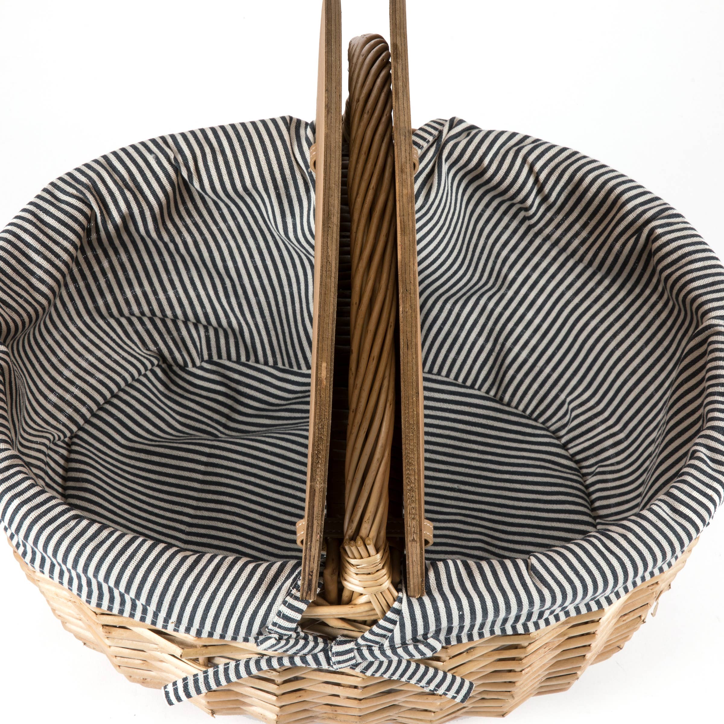 Country Vintage Picnic Wicker Basket - Image 5