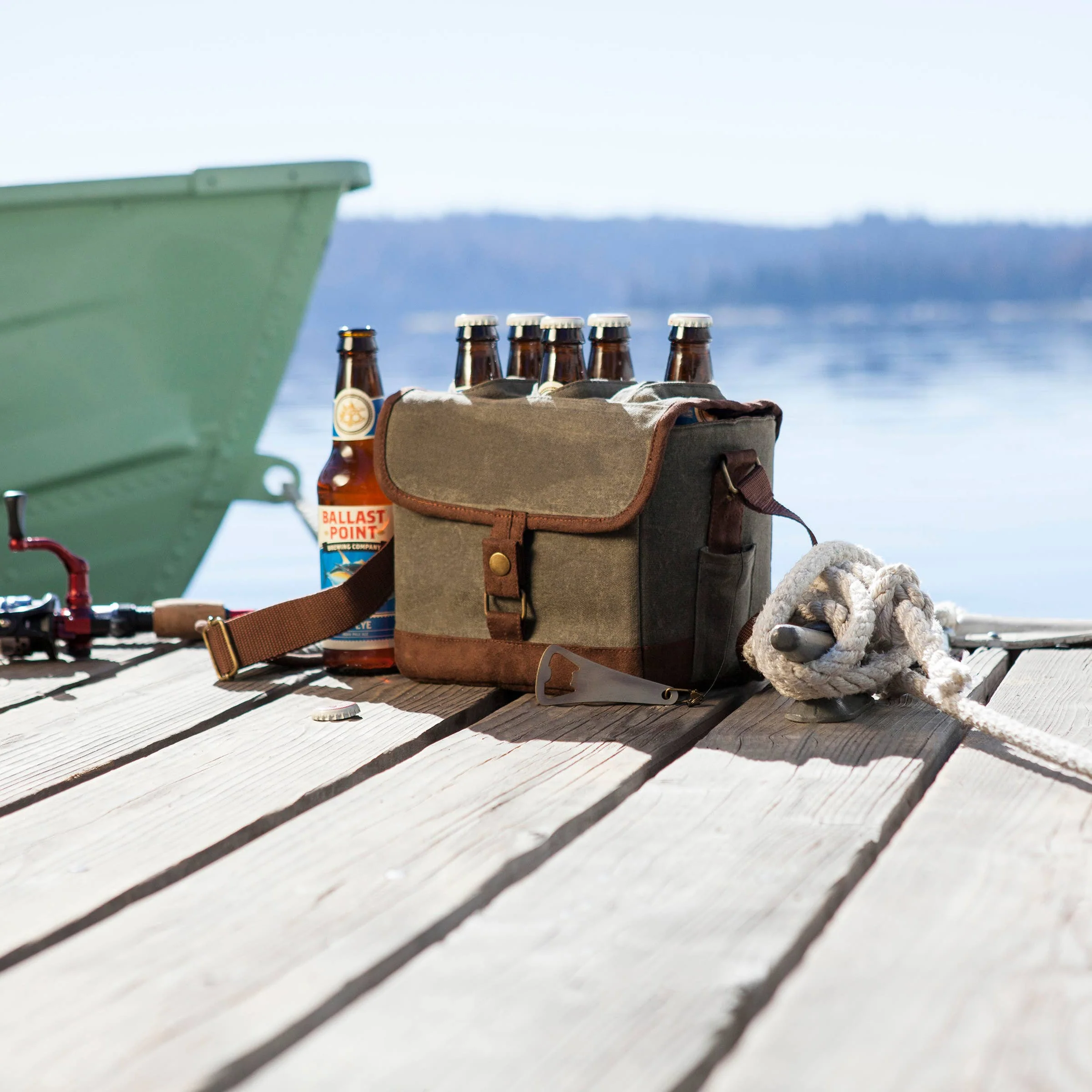 Craft Beer Caddy Cooler Tote with Opener