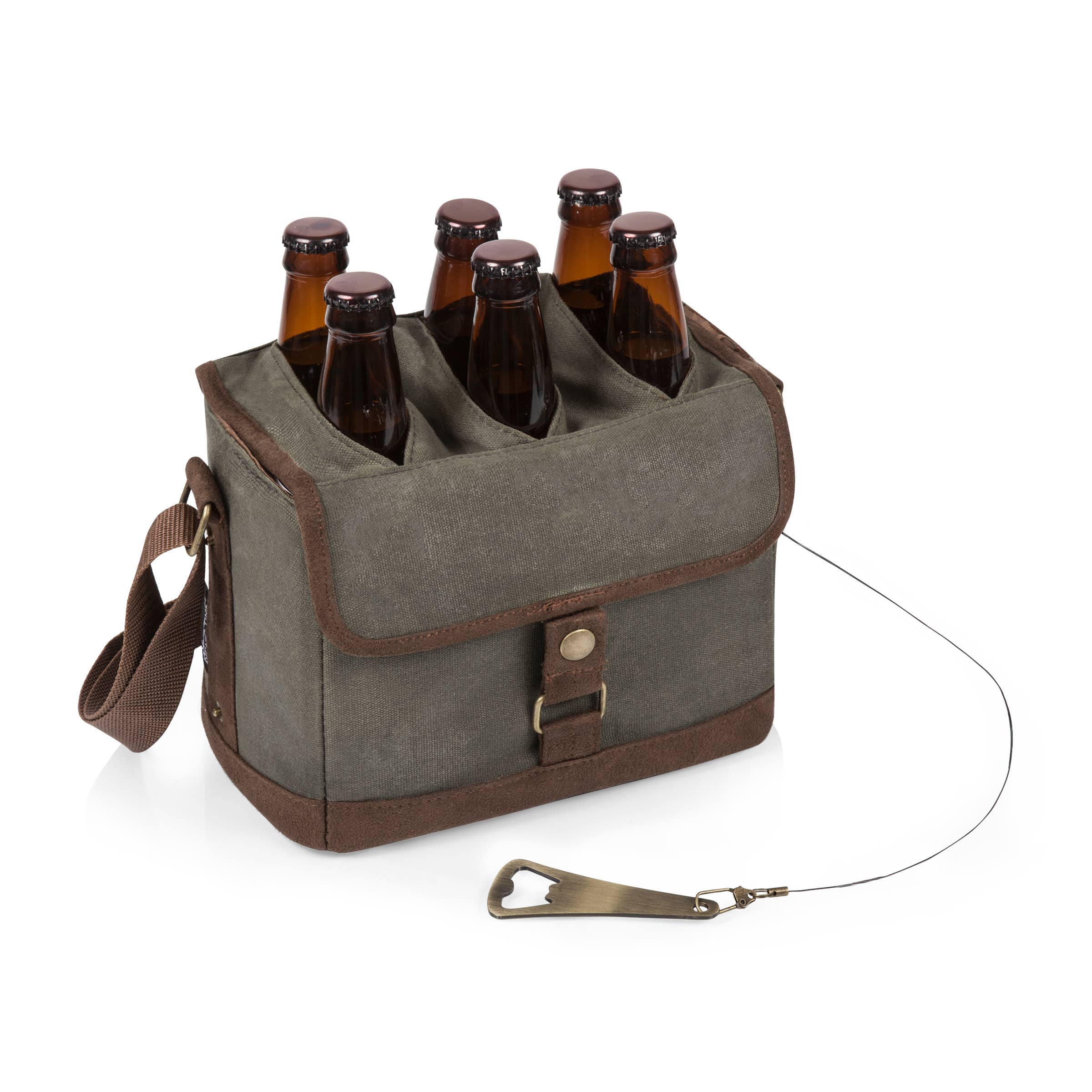 Craft Beer Caddy Cooler Tote with Opener - Image 2