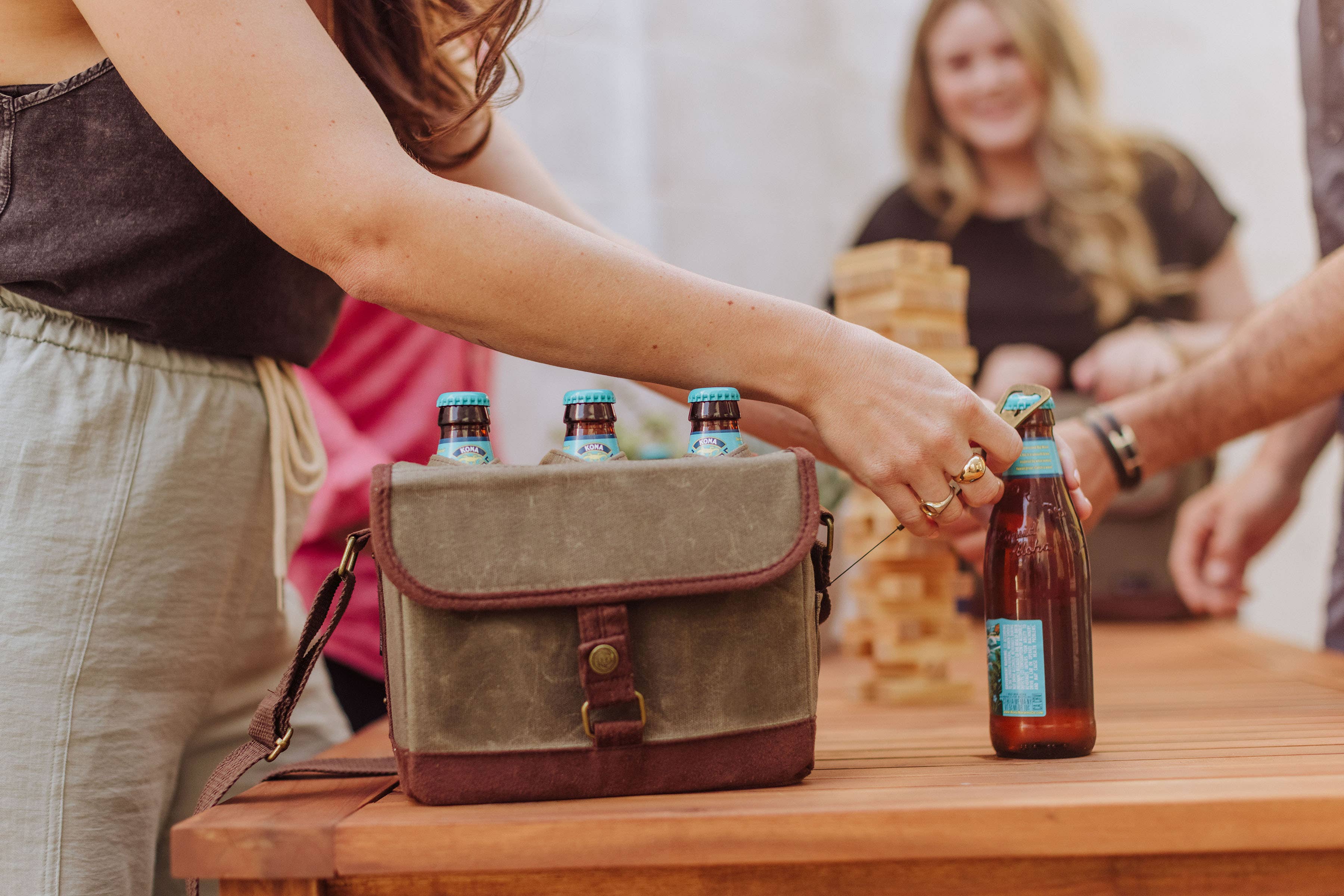 Craft Beer Caddy Cooler Tote with Opener - Image 7