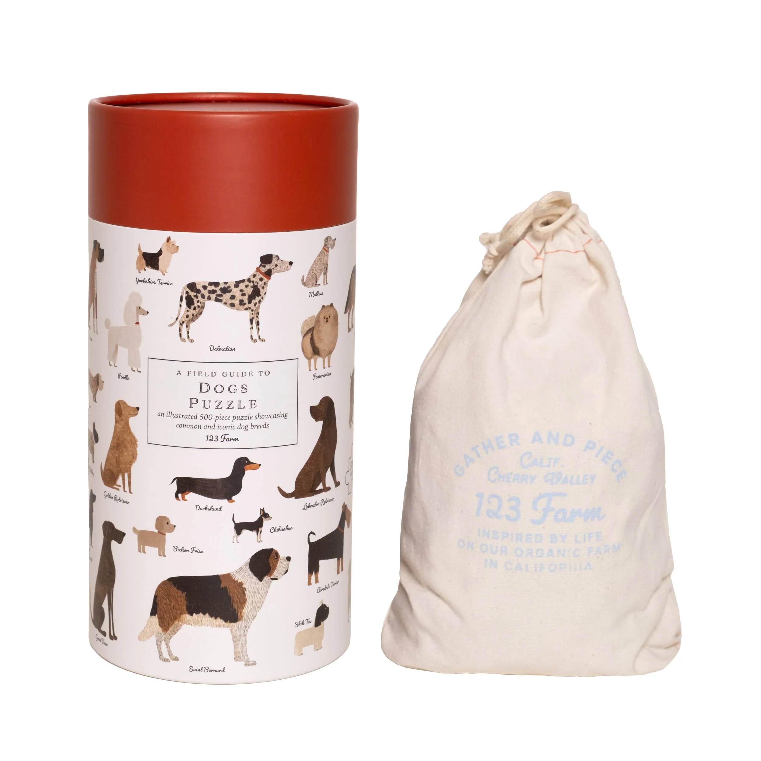 Dogs Puzzle – 500 Pc Tube with Vintage Illustrations - Image 2