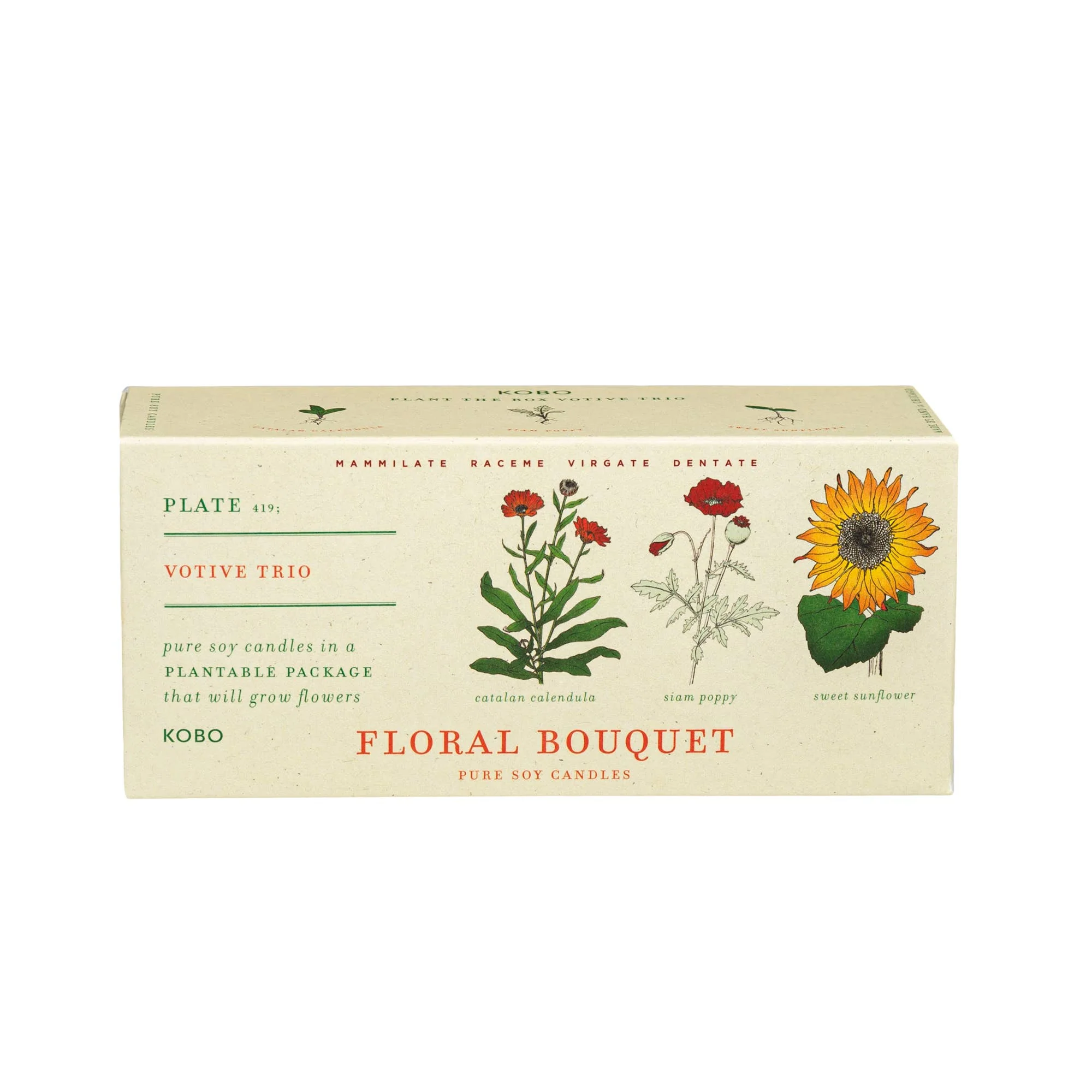 Floral Bouquet - Plant the Box Votive Candle Trio - Image 4
