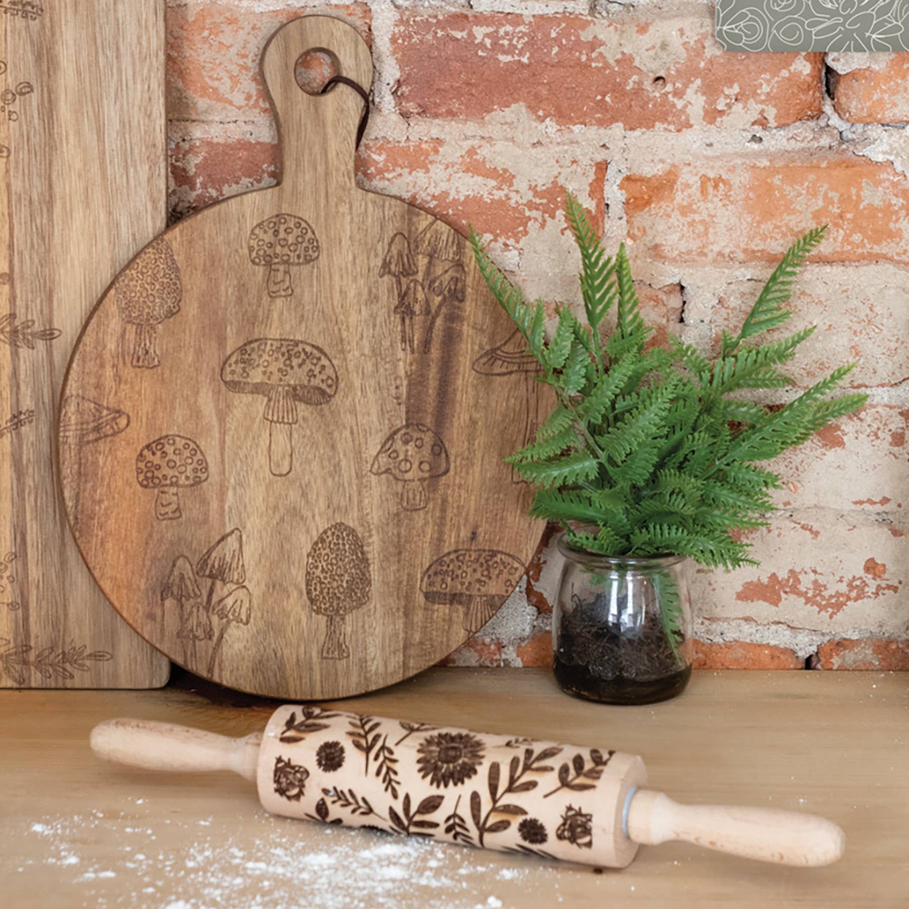 Floral Embossed Rolling Pin - Image 6