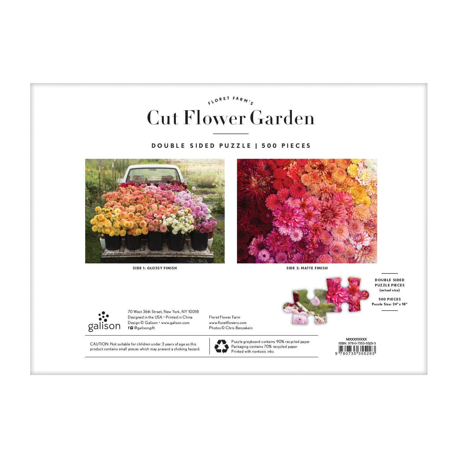 Floret Farm's Cut Flower Garden 2-Sided 500 Piece Puzzle - Image 2