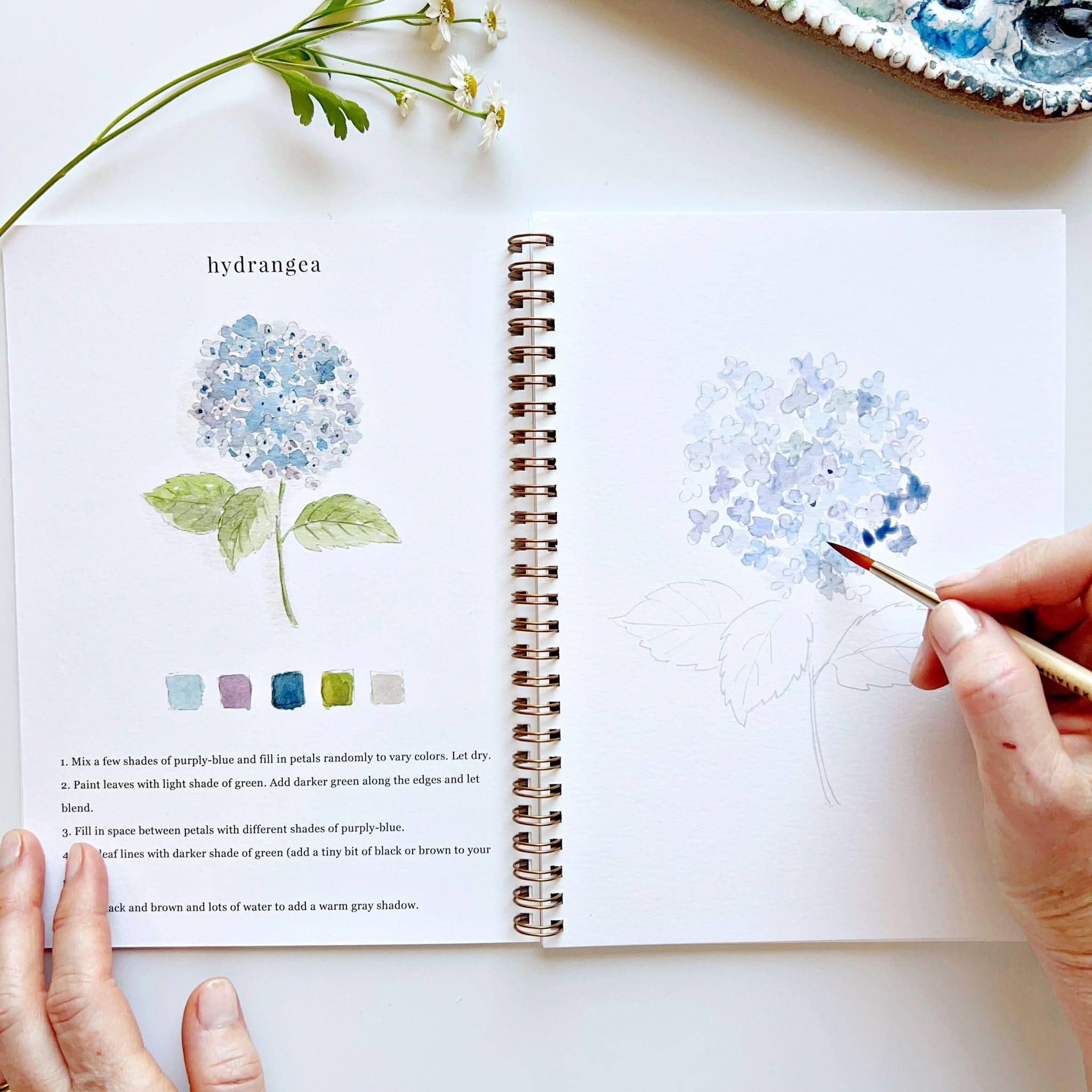 Flowers watercolor workbook - Image 6