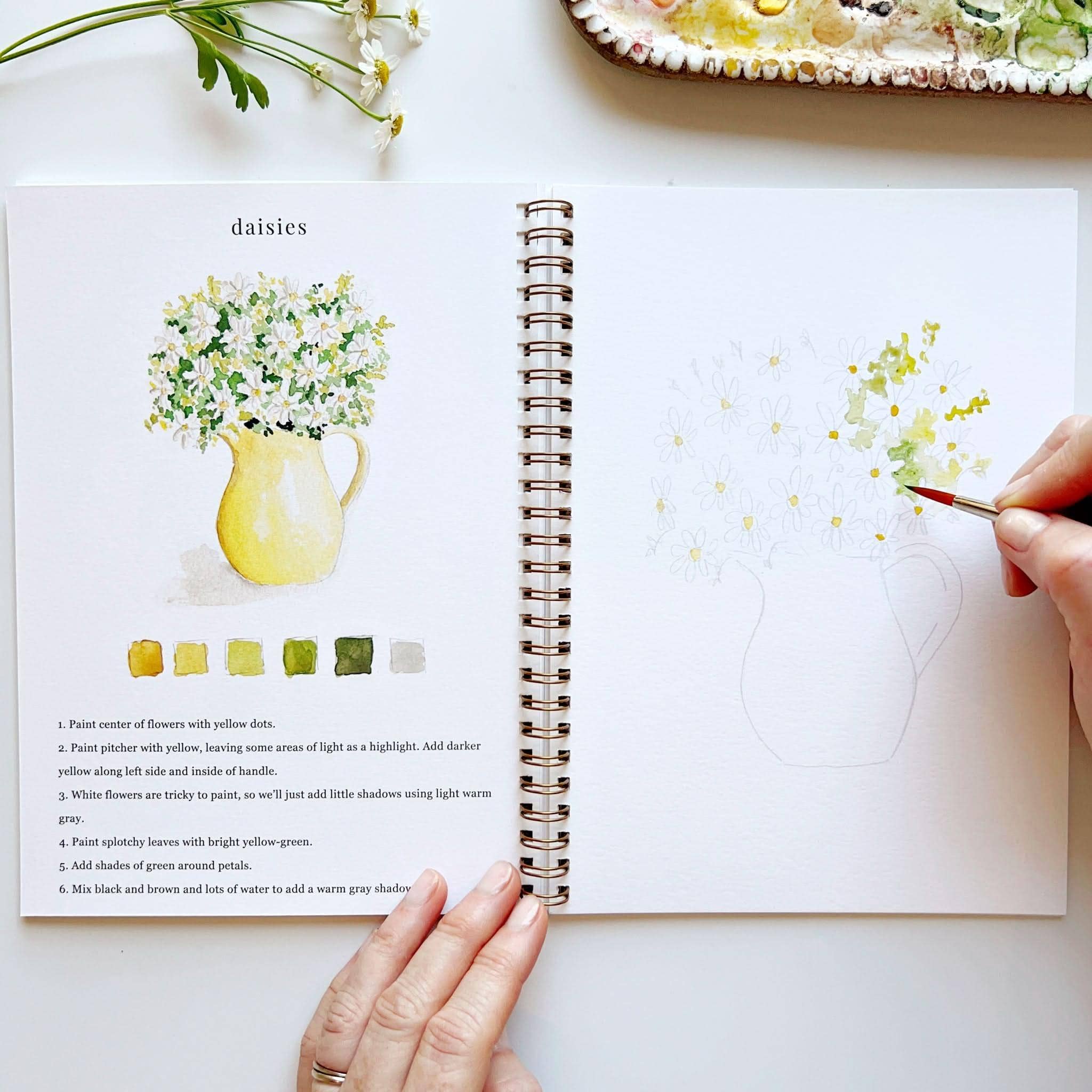 Flowers watercolor workbook - Image 8