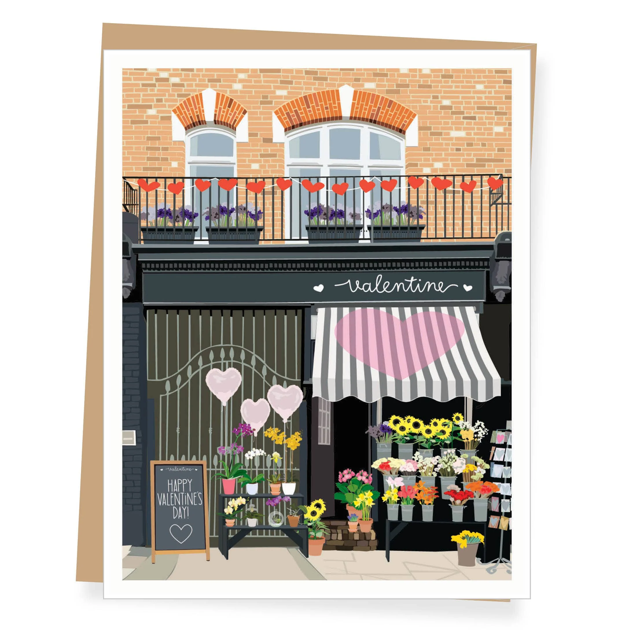 Flowershop Valentine's Day Card