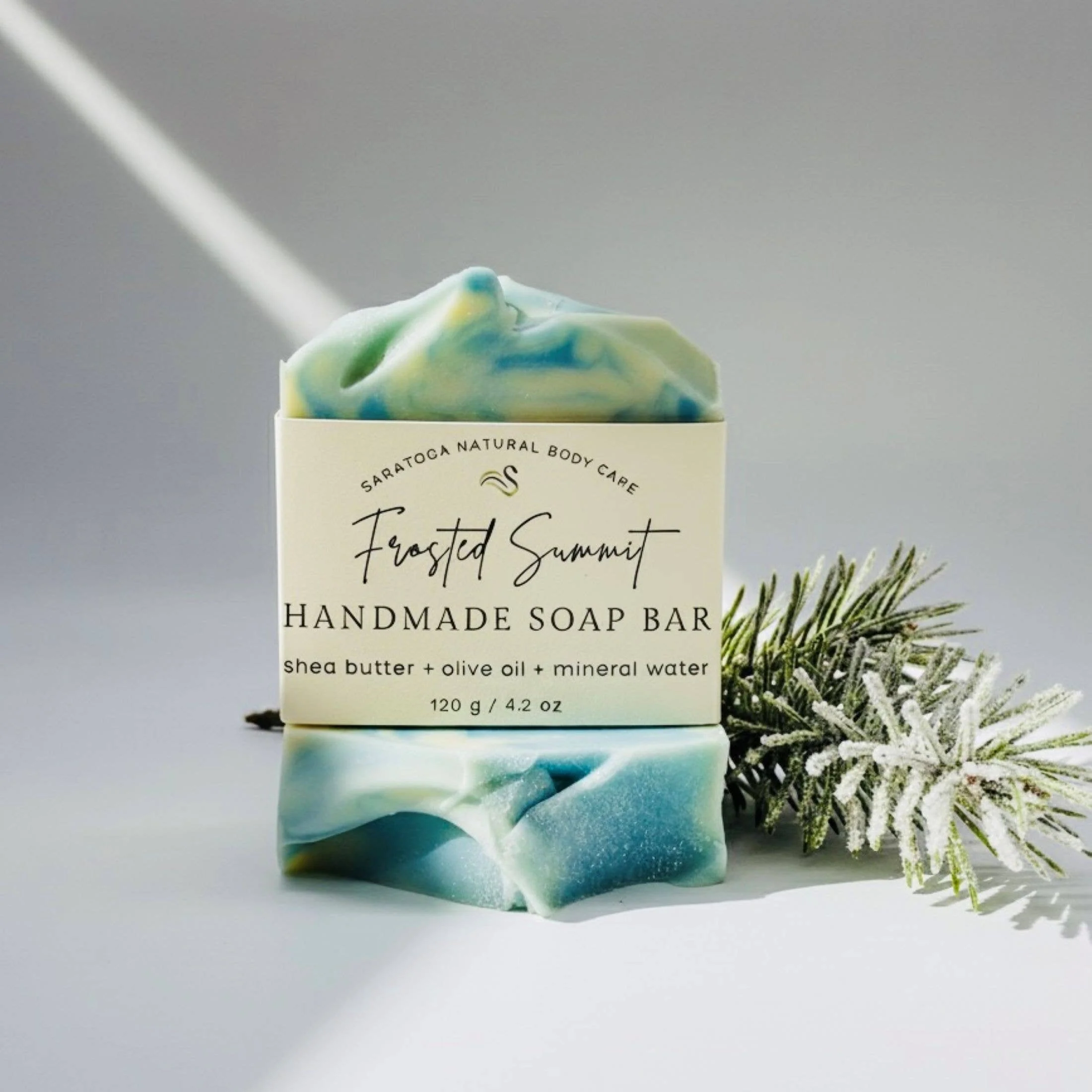 Frosted Summit Handmade Soap Bar Fresh Pine Scent - Image 2