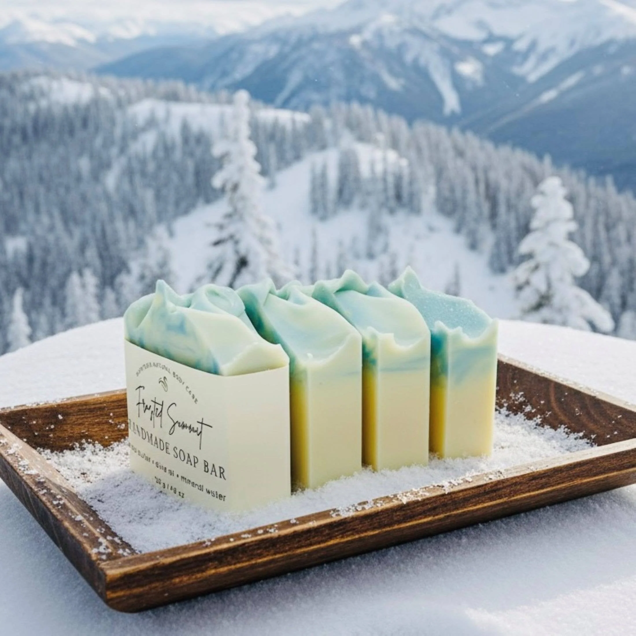 Frosted Summit Handmade Soap Bar Fresh Pine Scent - Image 4