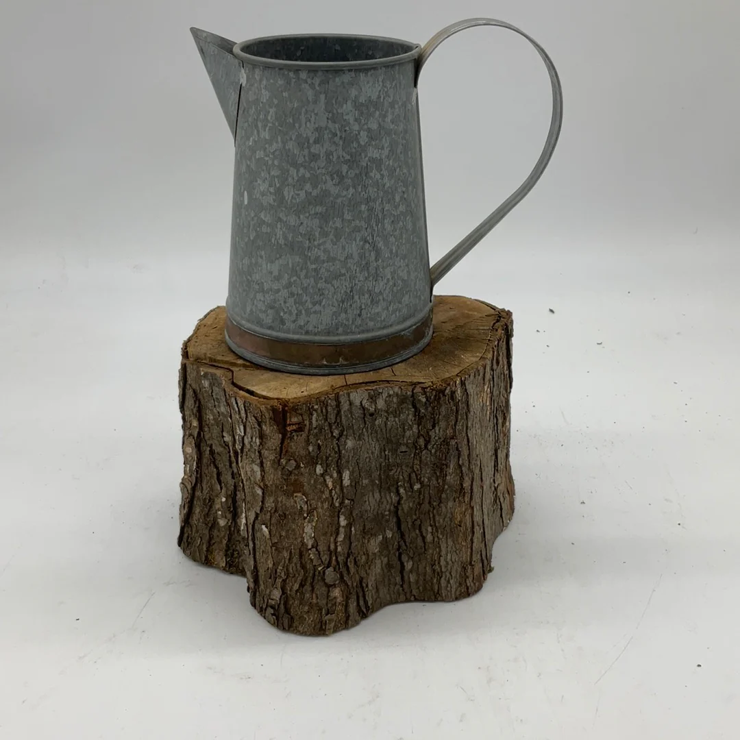 Galvanized and Gold Watering Can