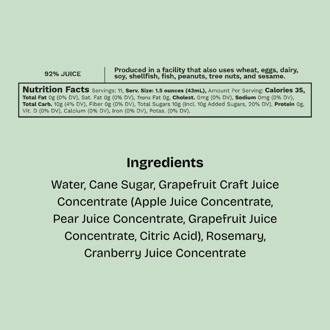 Grapefruit & Rosemary Cocktail and Mocktail Mixer, 16 fl oz - Image 8