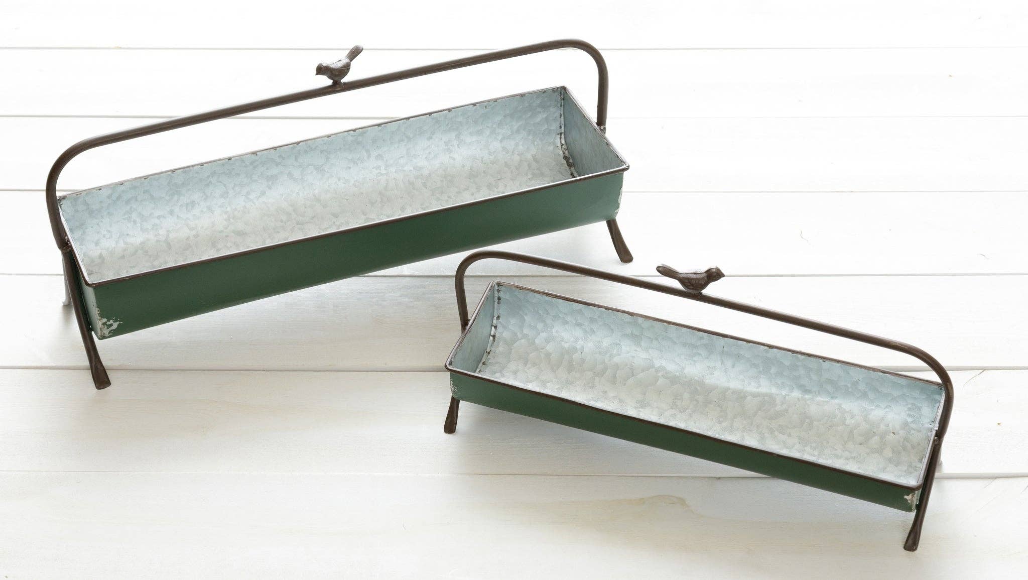 Green Trough Planters - Image 2