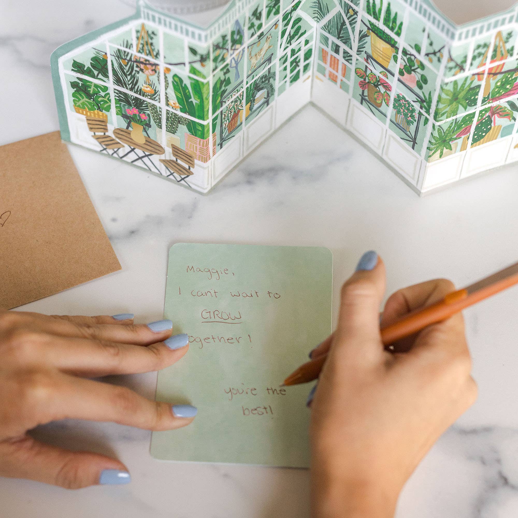 Greenhouse Accordion Greeting Card - Image 2