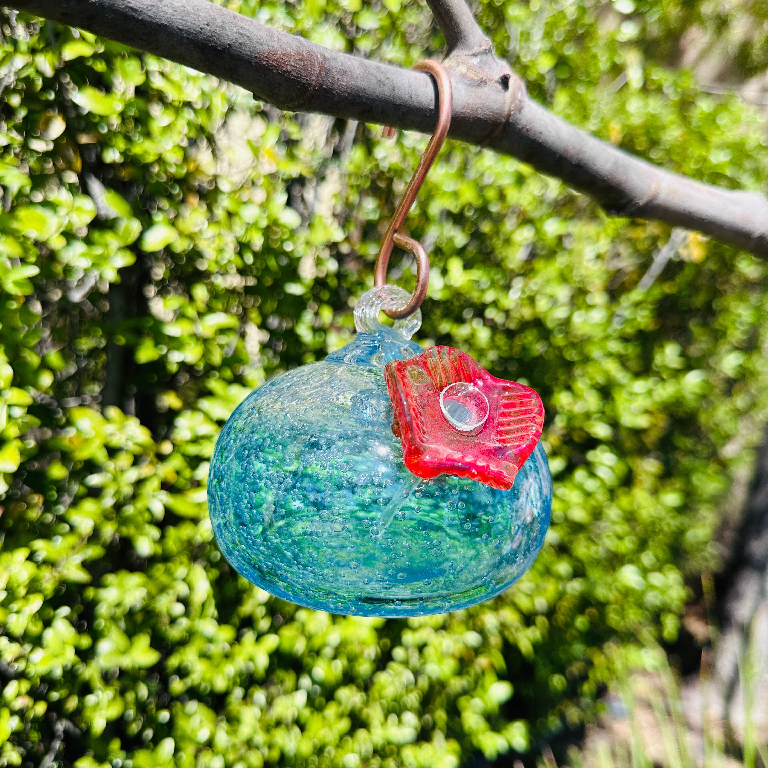 Hummingbird Feeder - Handblown - Image 12