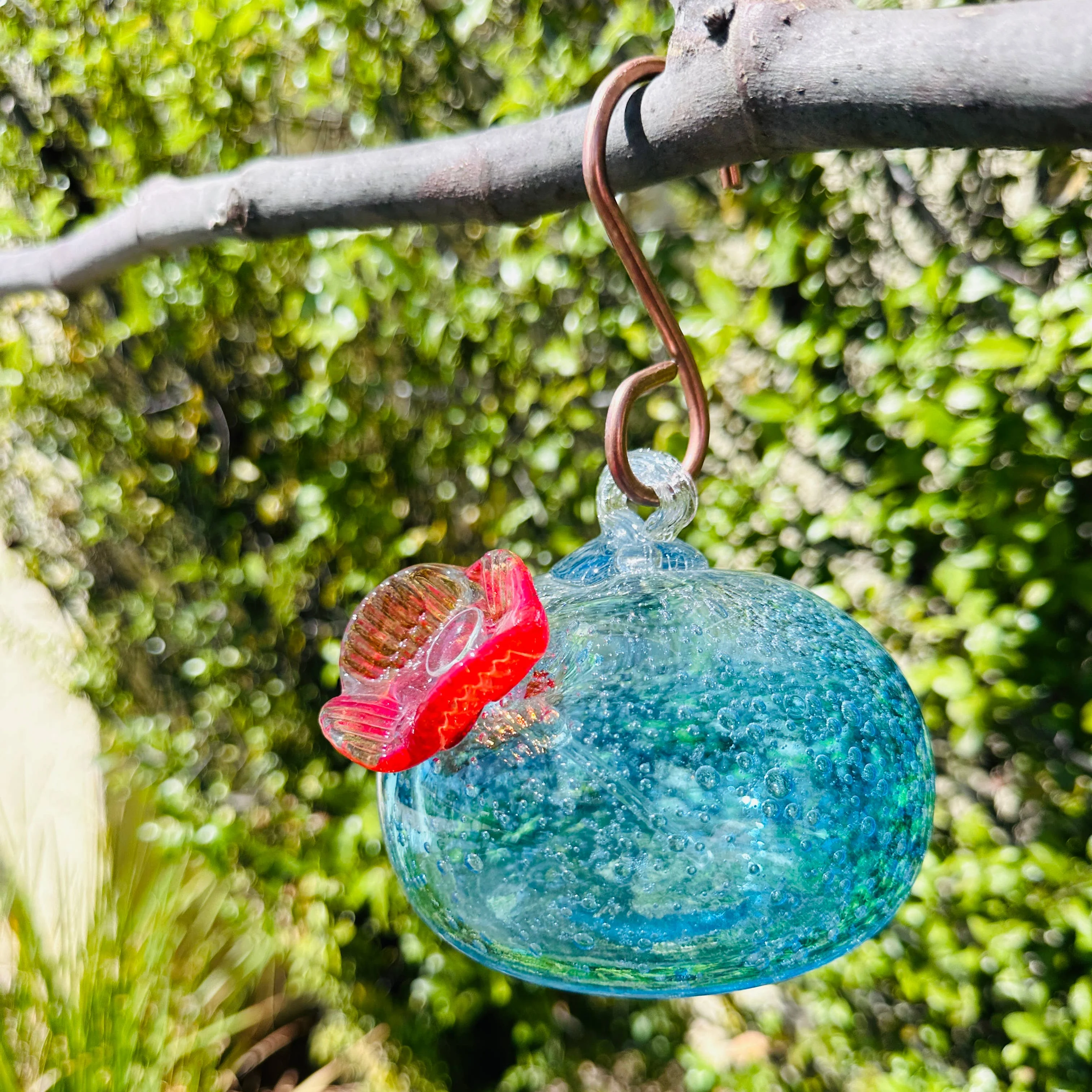 Hummingbird Feeder - Handblown - Image 5