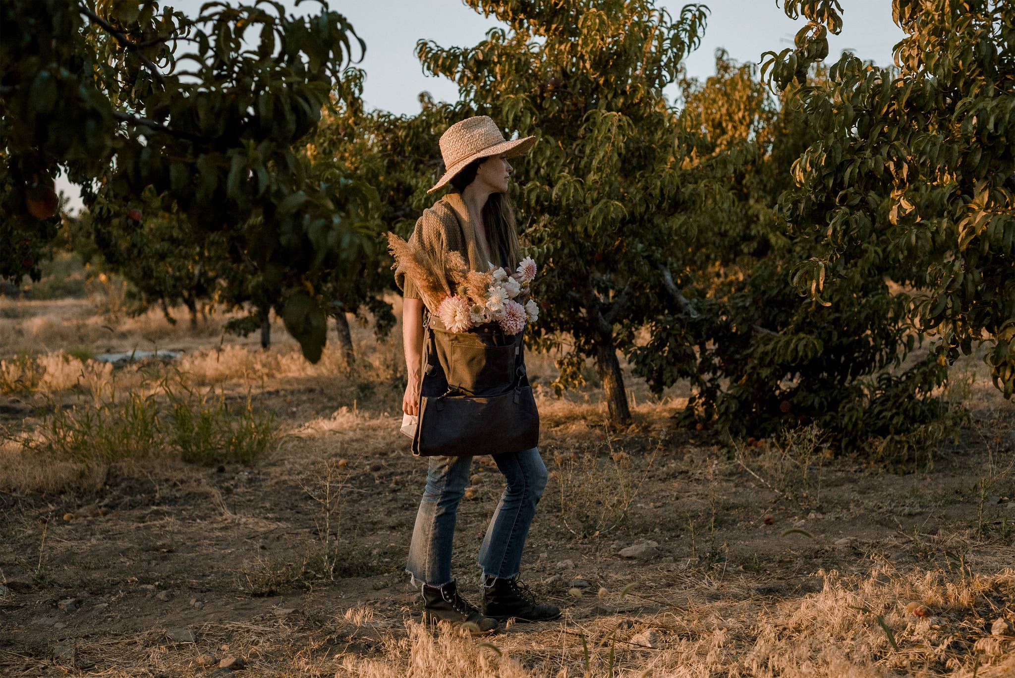 Harvesting & Gathering Bag- Waxed Canvas - Image 12