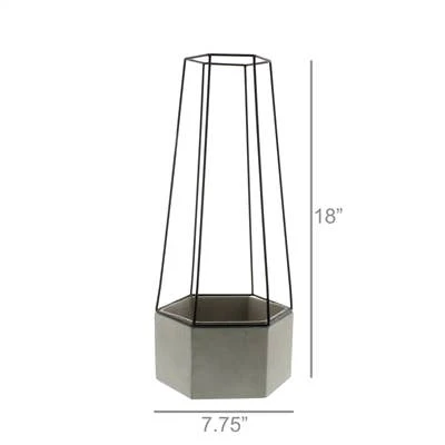 Indio Planter - Lrg - Cement - Image 2