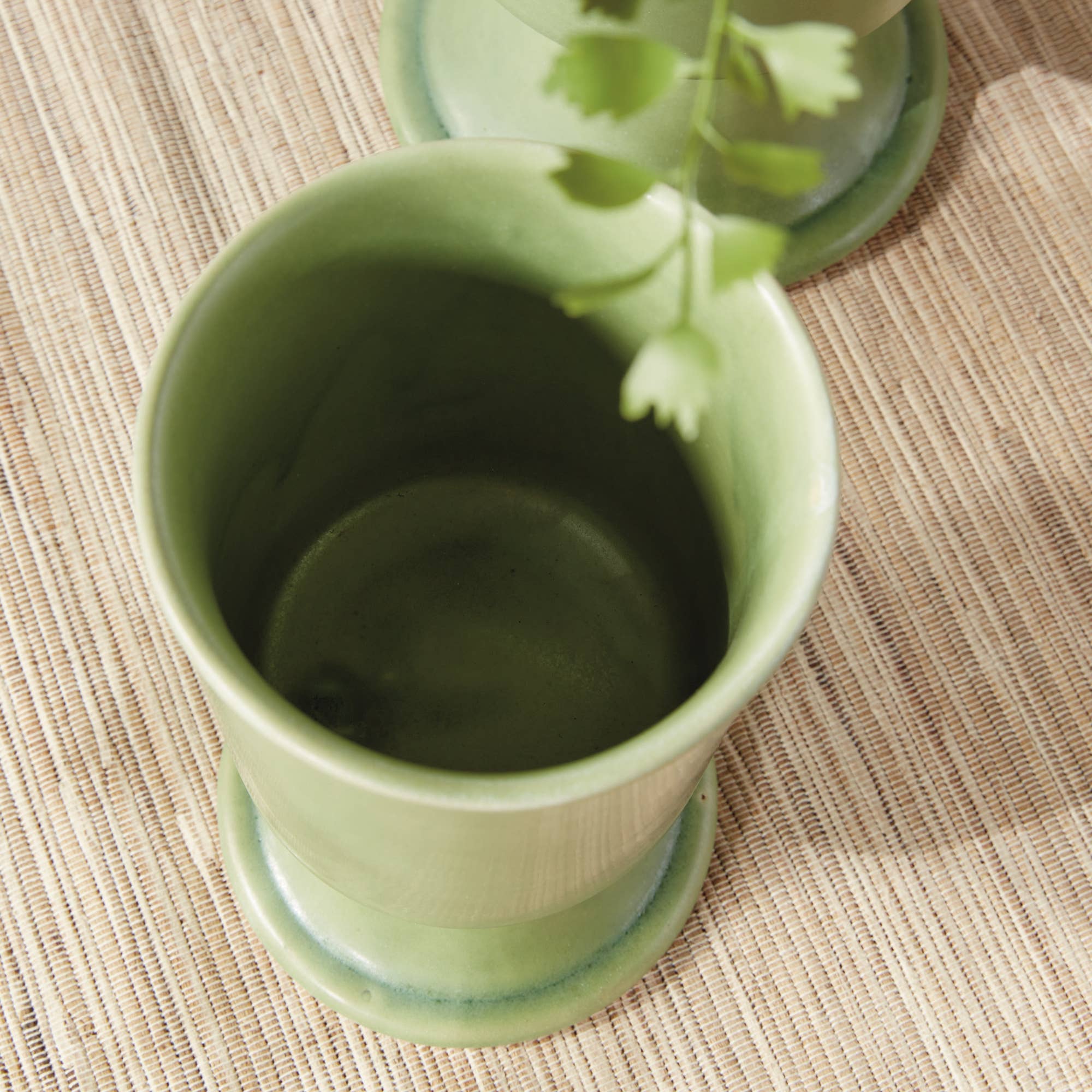 Kelcy Footed Cachepots, Green - Image 4
