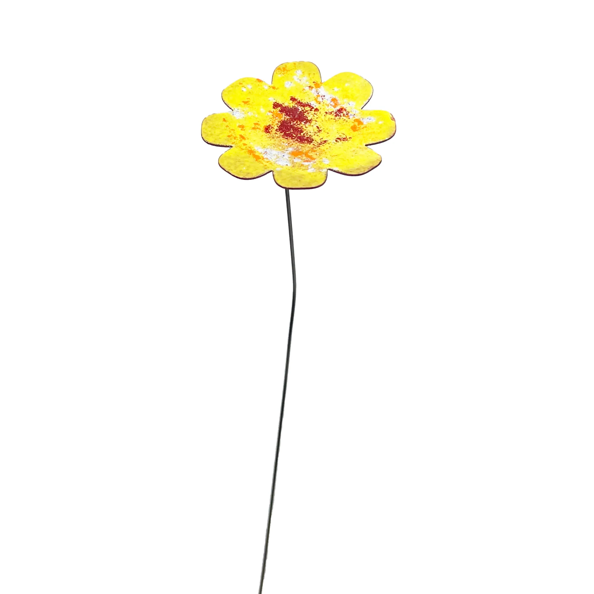 Large Copper Enamel Flowers - Image 4