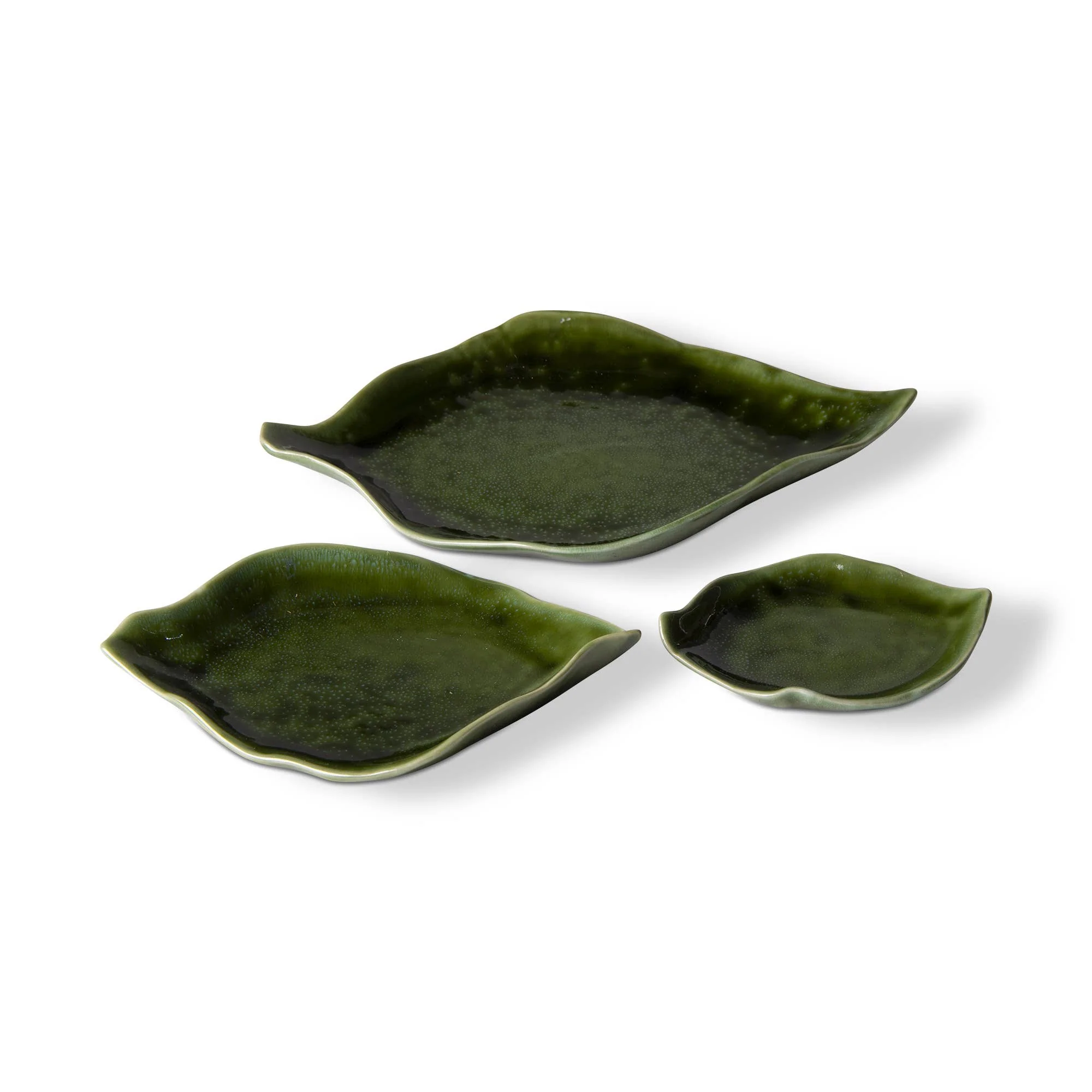 Leaf Dish - Green Stoneware Summer - Image 2