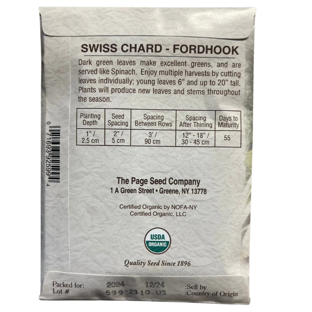 Organic Swiss Chard - Fordhook Seeds - Image 2