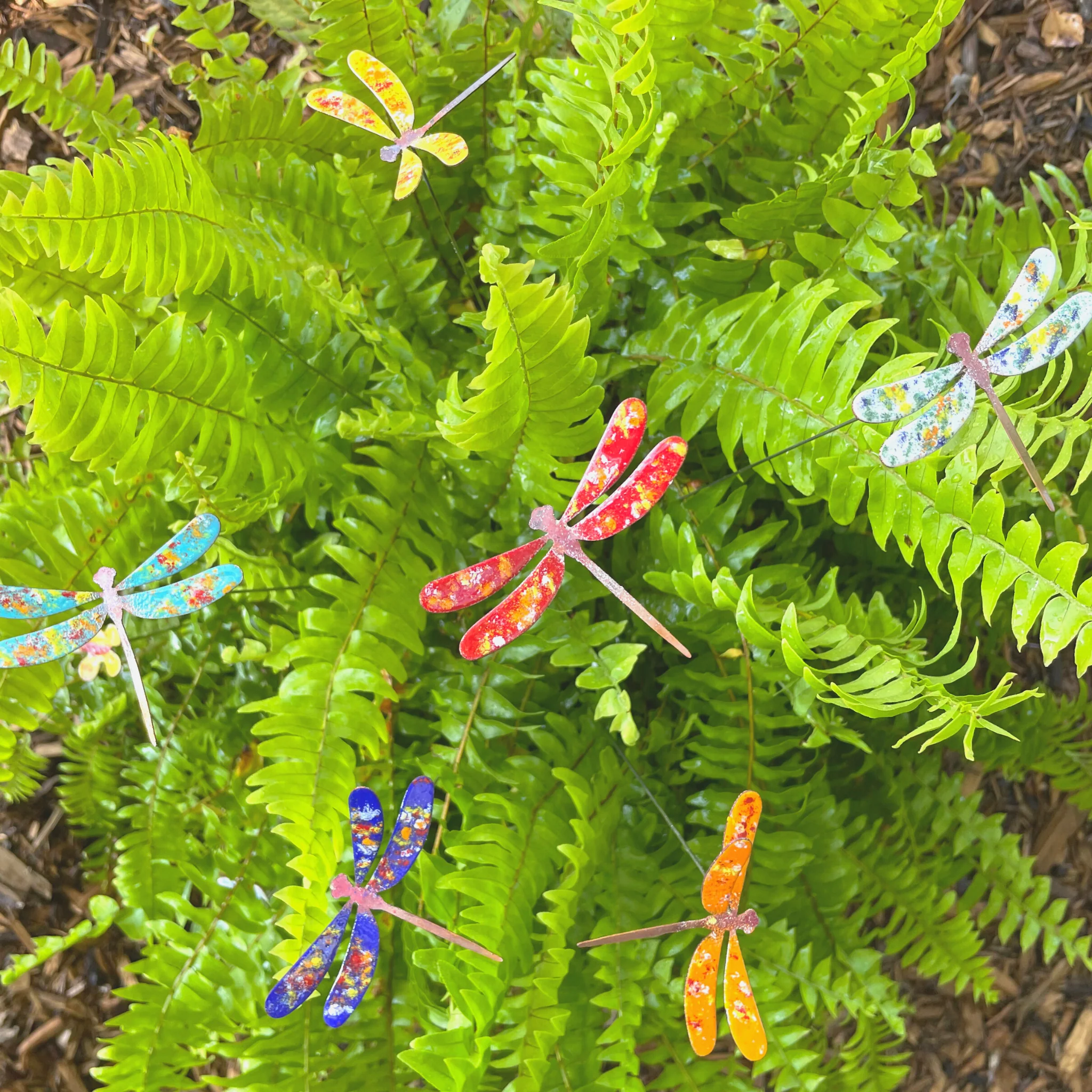 Medium Copper Enamel Dragonflies - Image 2