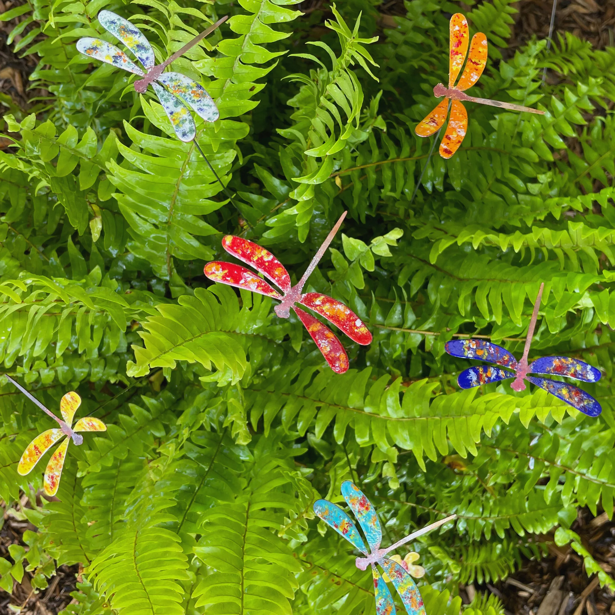 Medium Copper Enamel Dragonflies - Image 3