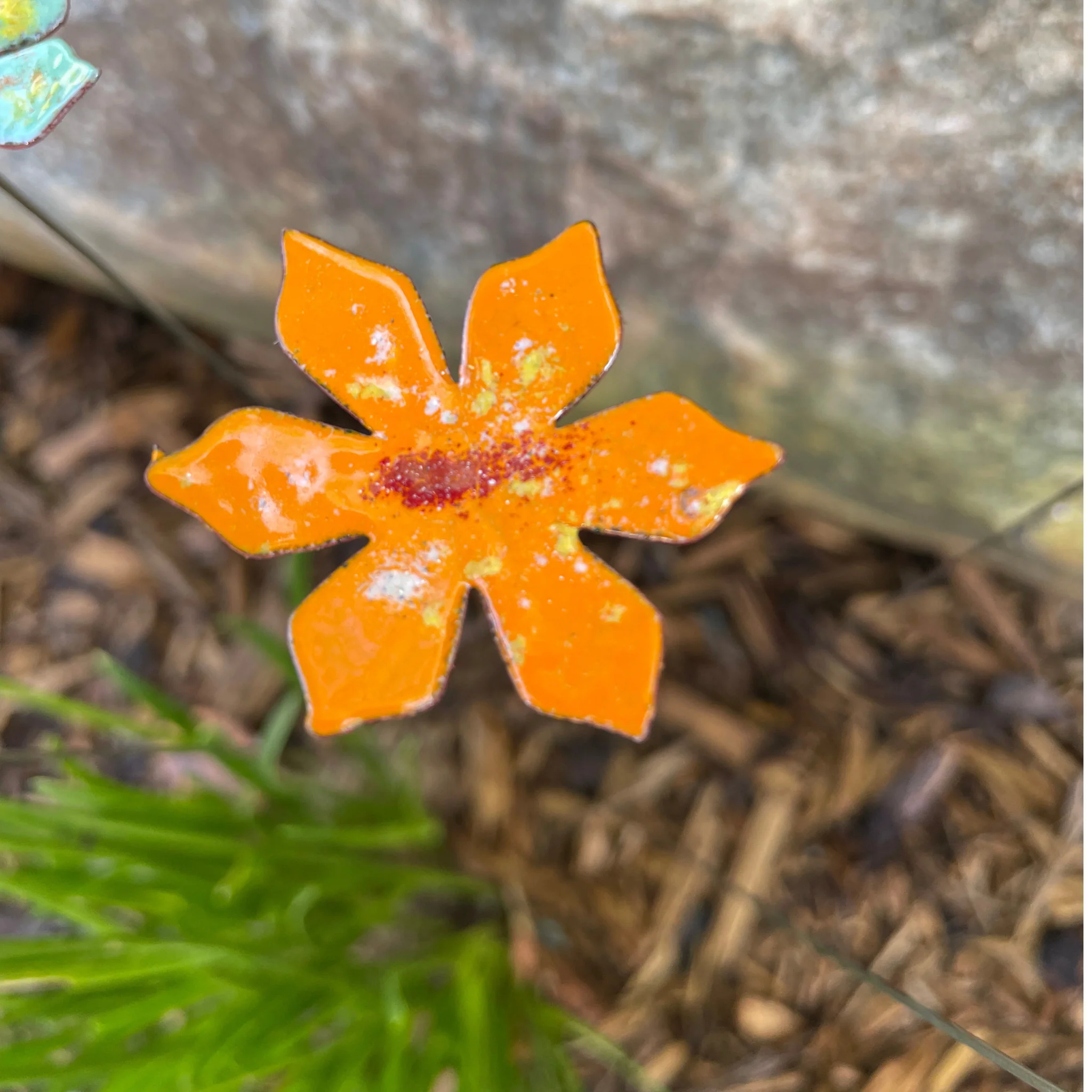Medium Copper Enamel Flowers - Image 12