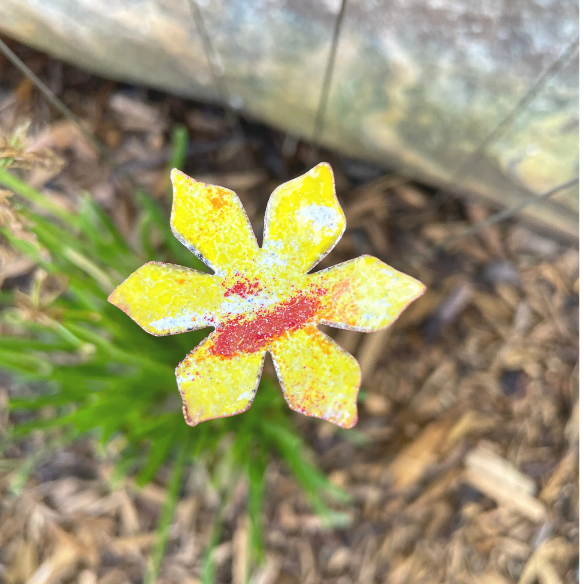 Medium Copper Enamel Flowers - Image 16