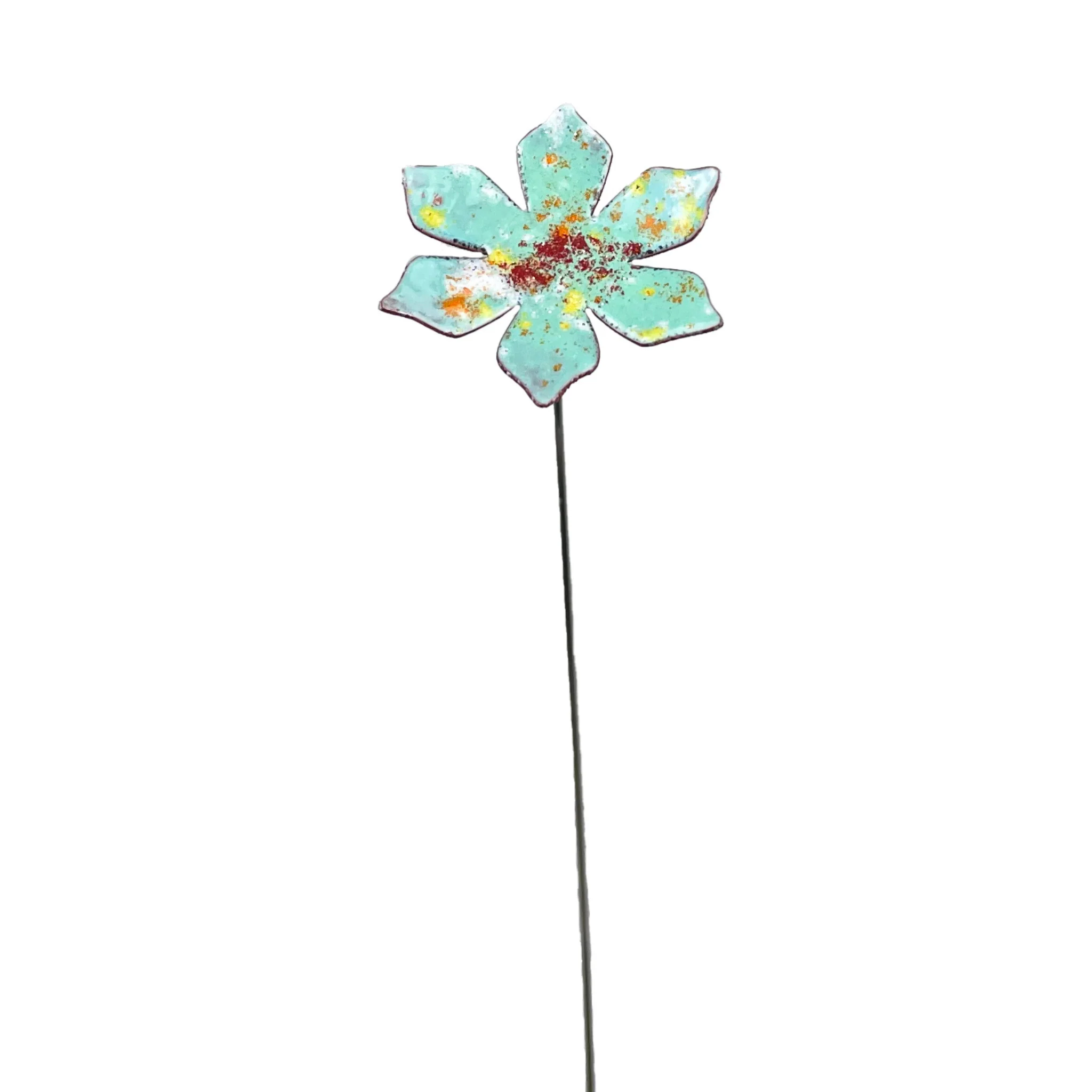 Medium Copper Enamel Flowers - Image 3