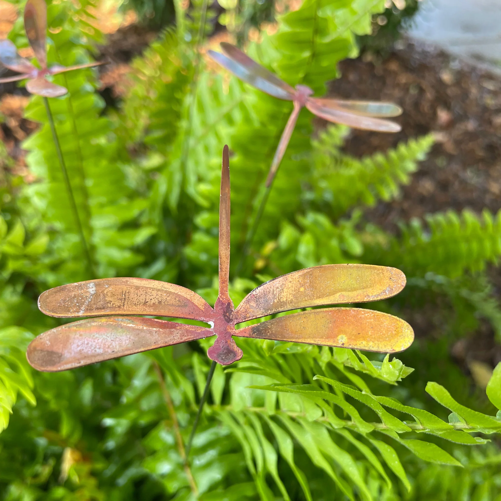 Medium Natural Copper Dragonfly - Image 3