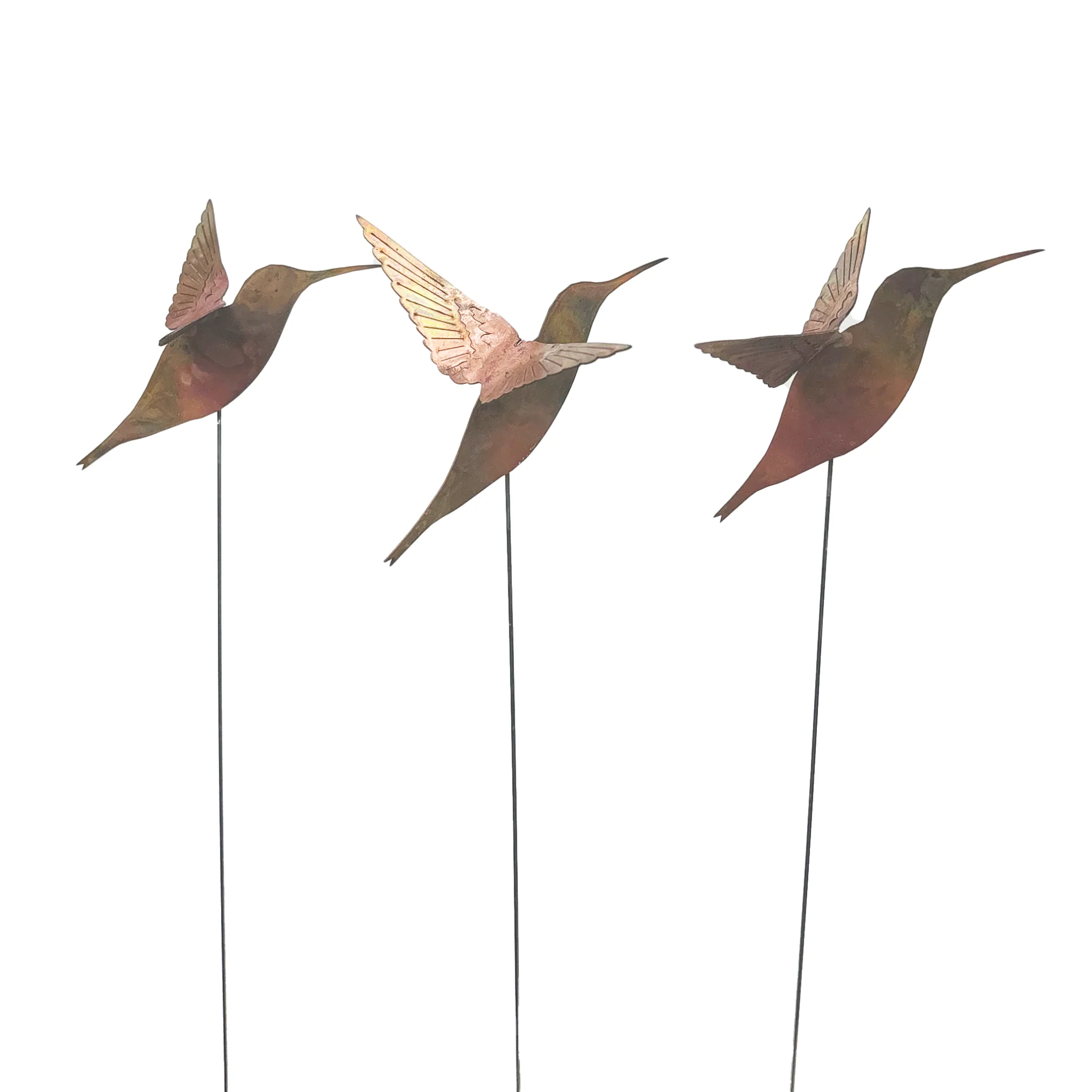 Medium Natural Copper Hummingbirds - Image 3