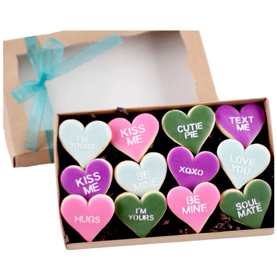 Mini Conversation Heart Boxed Cookie Set - Image 2