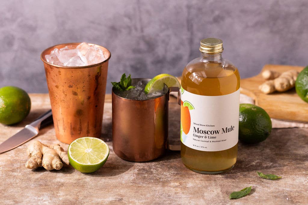 Moscow Mule (Ginger & Lime) Natural Cocktail and Mocktail Mixer, 16 fl oz - Image 5