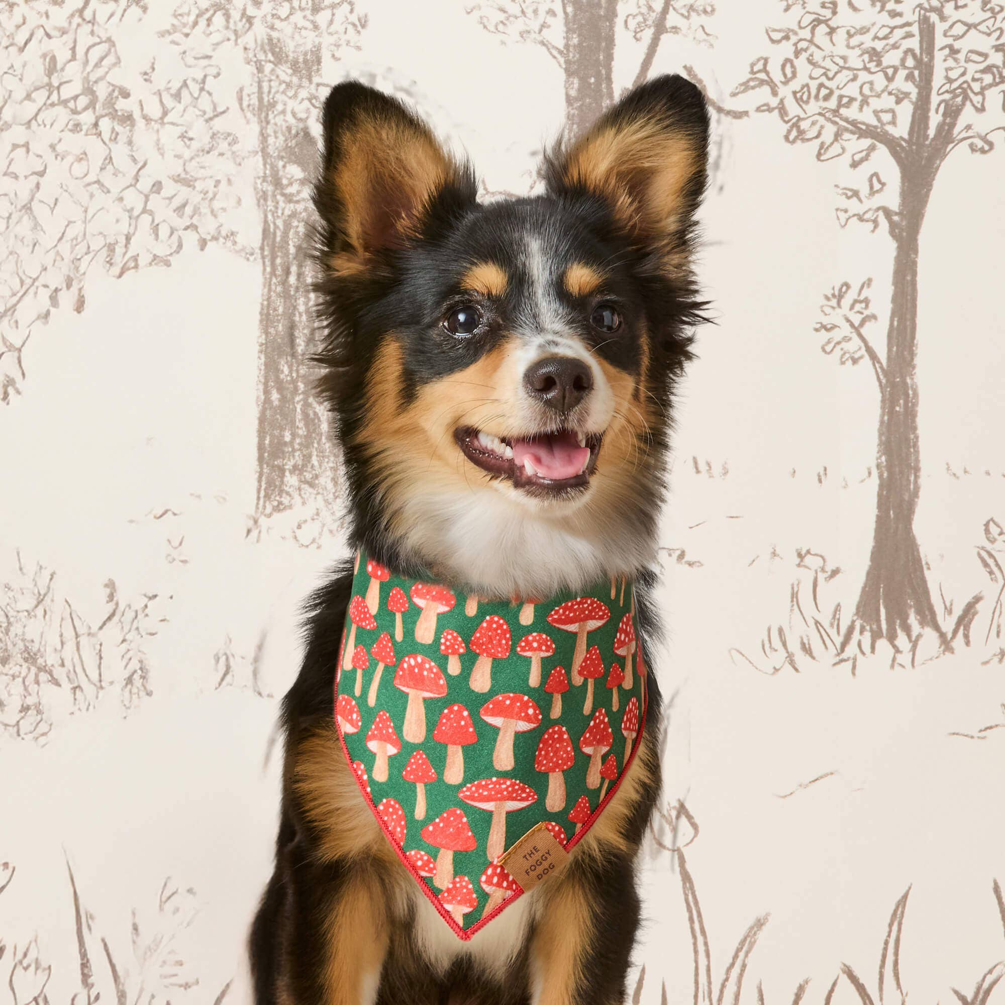 Mushroom Meadow Dog Bandana - Image 2