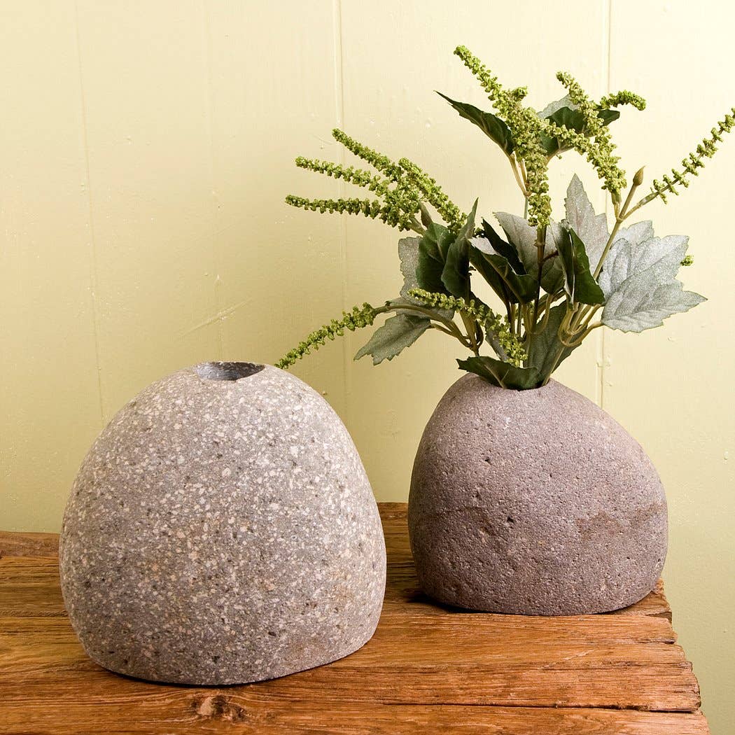 Natural River Stone Bud Vases - Image 4