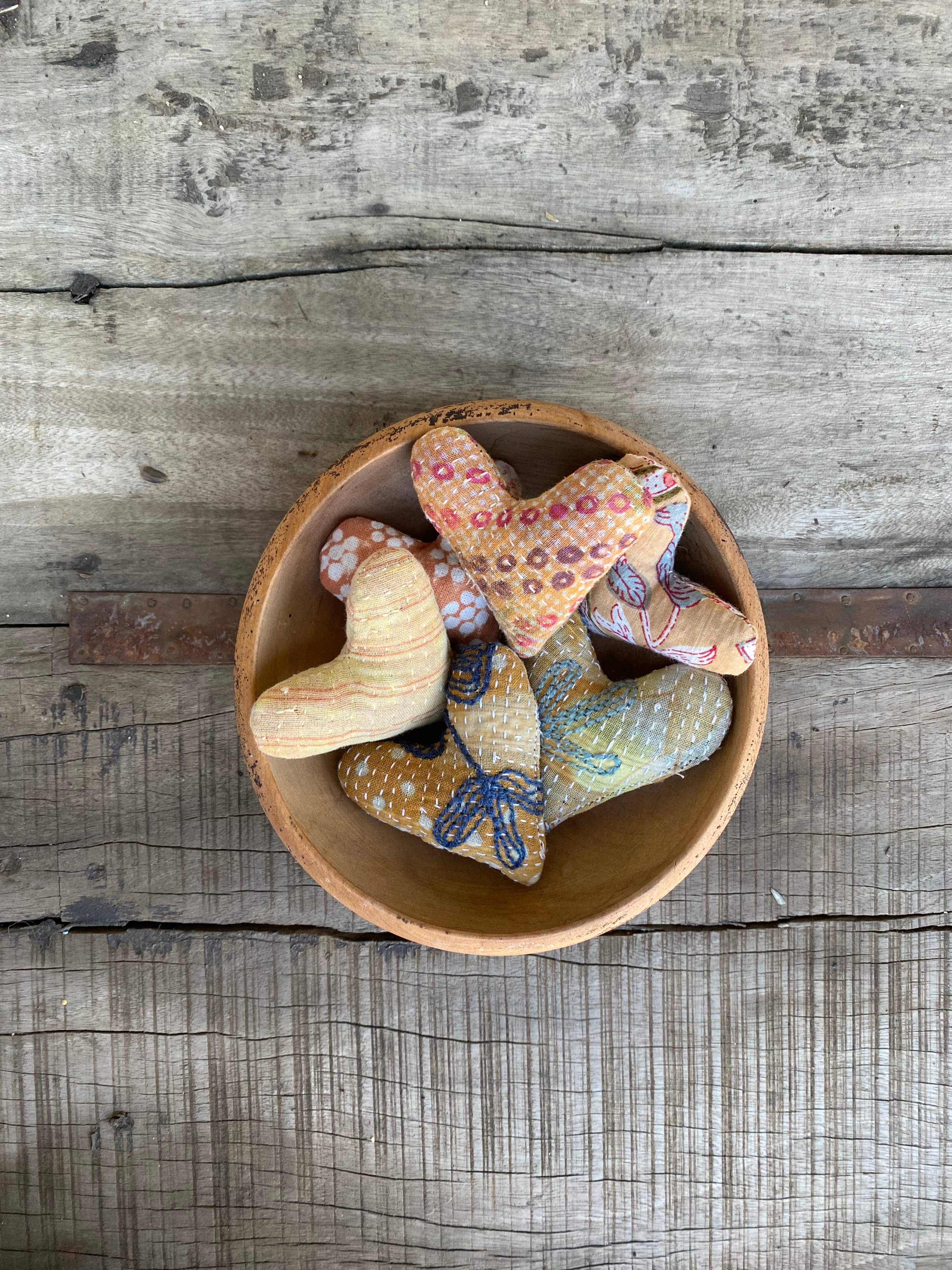 Neutral Print Mini Lavender Heart Sachets - Image 2