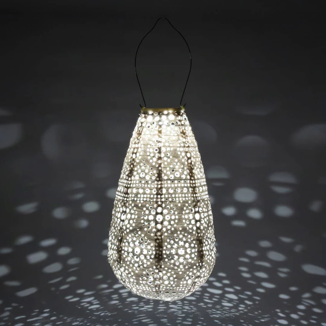 Stella BlossomTeardrop Solar Lantern - Pearl - Image 3