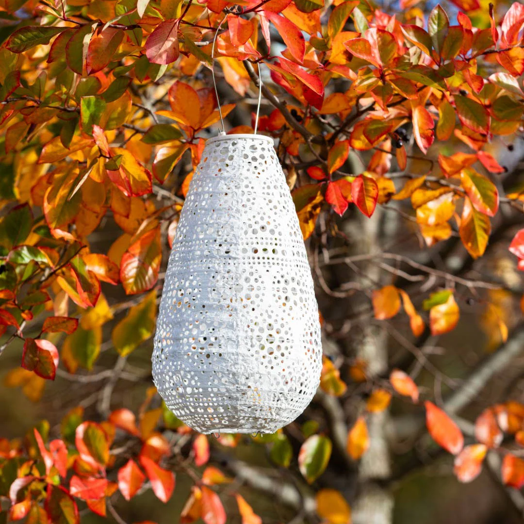 Stella BlossomTeardrop Solar Lantern - Pearl - Image 4