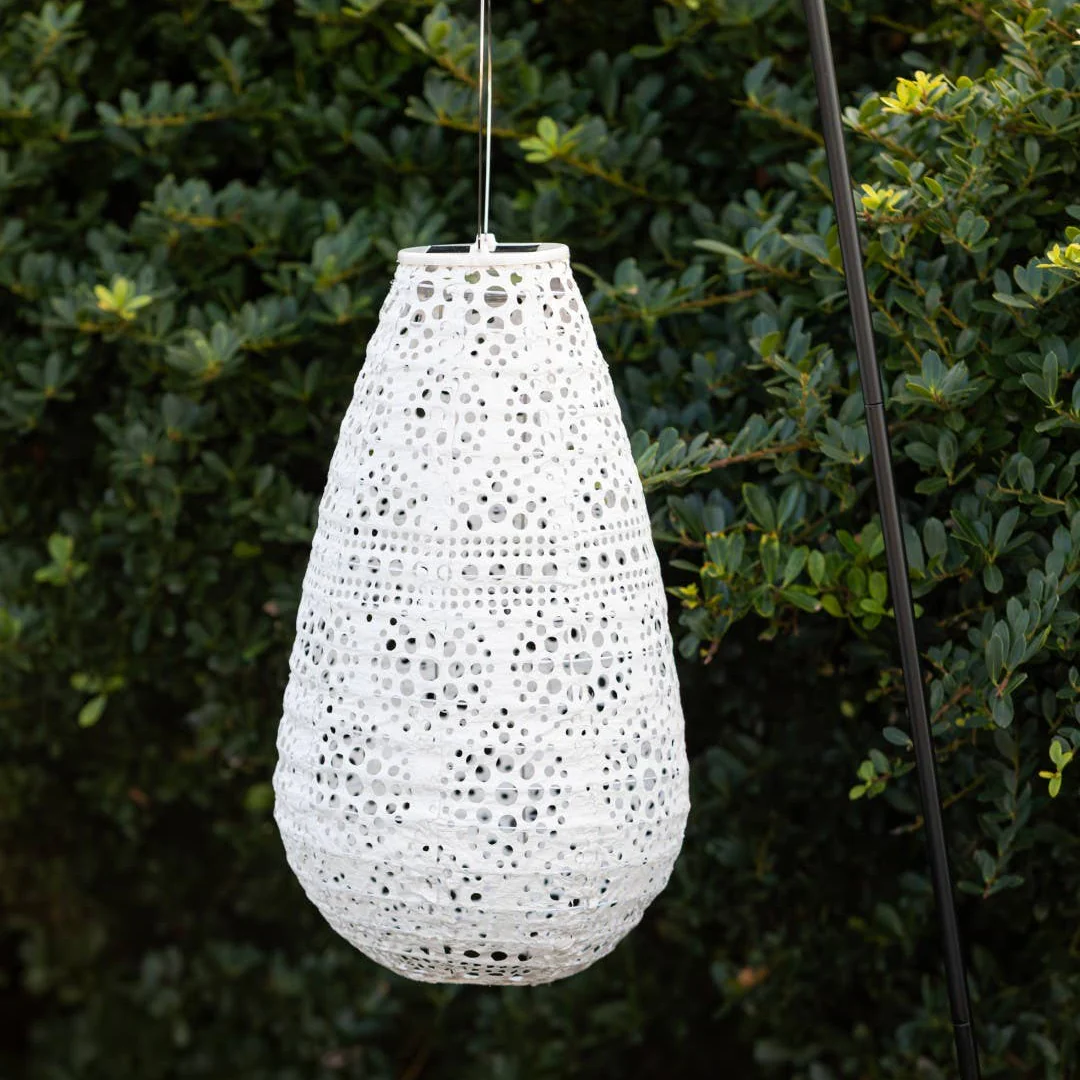 Stella BlossomTeardrop Solar Lantern - Pearl - Image 5