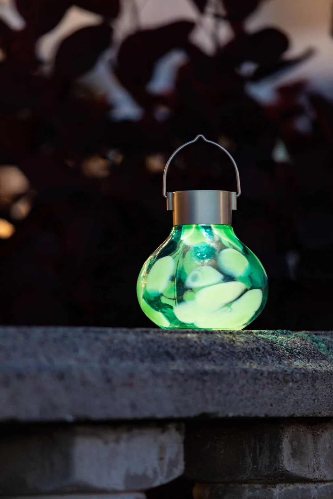 'Teal' Tea Lantern - Glass Outdoor Solar Lantern - Image 16