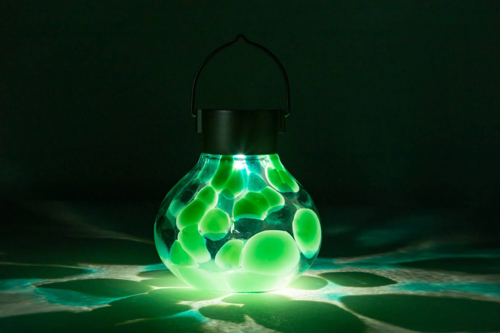 'Teal' Tea Lantern - Glass Outdoor Solar Lantern - Image 17