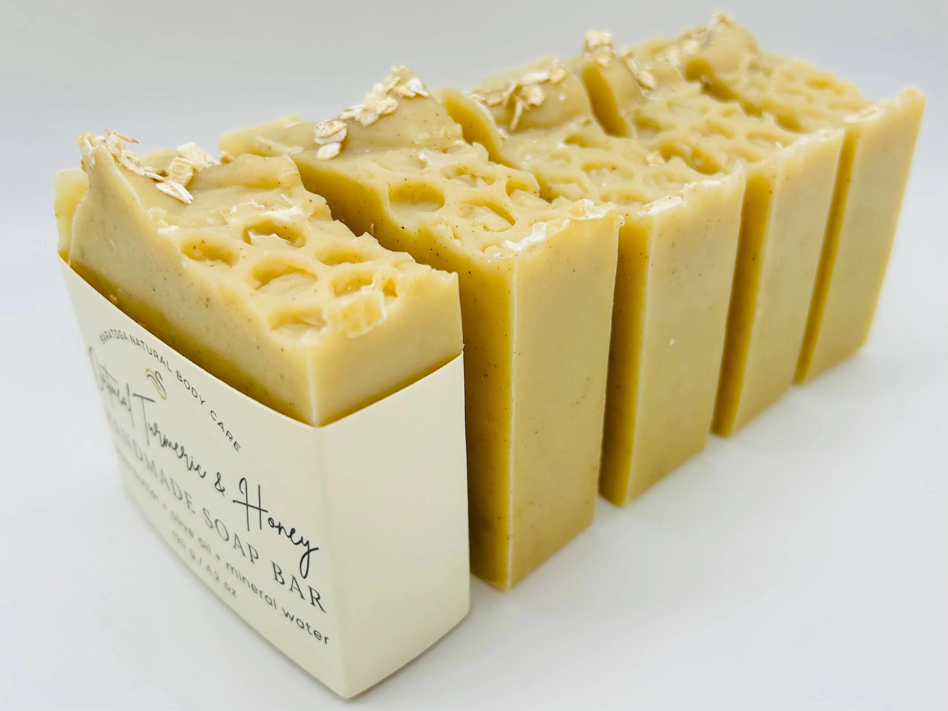 Oatmeal Turmeric & Honey Handmade Soap Bar - Image 3