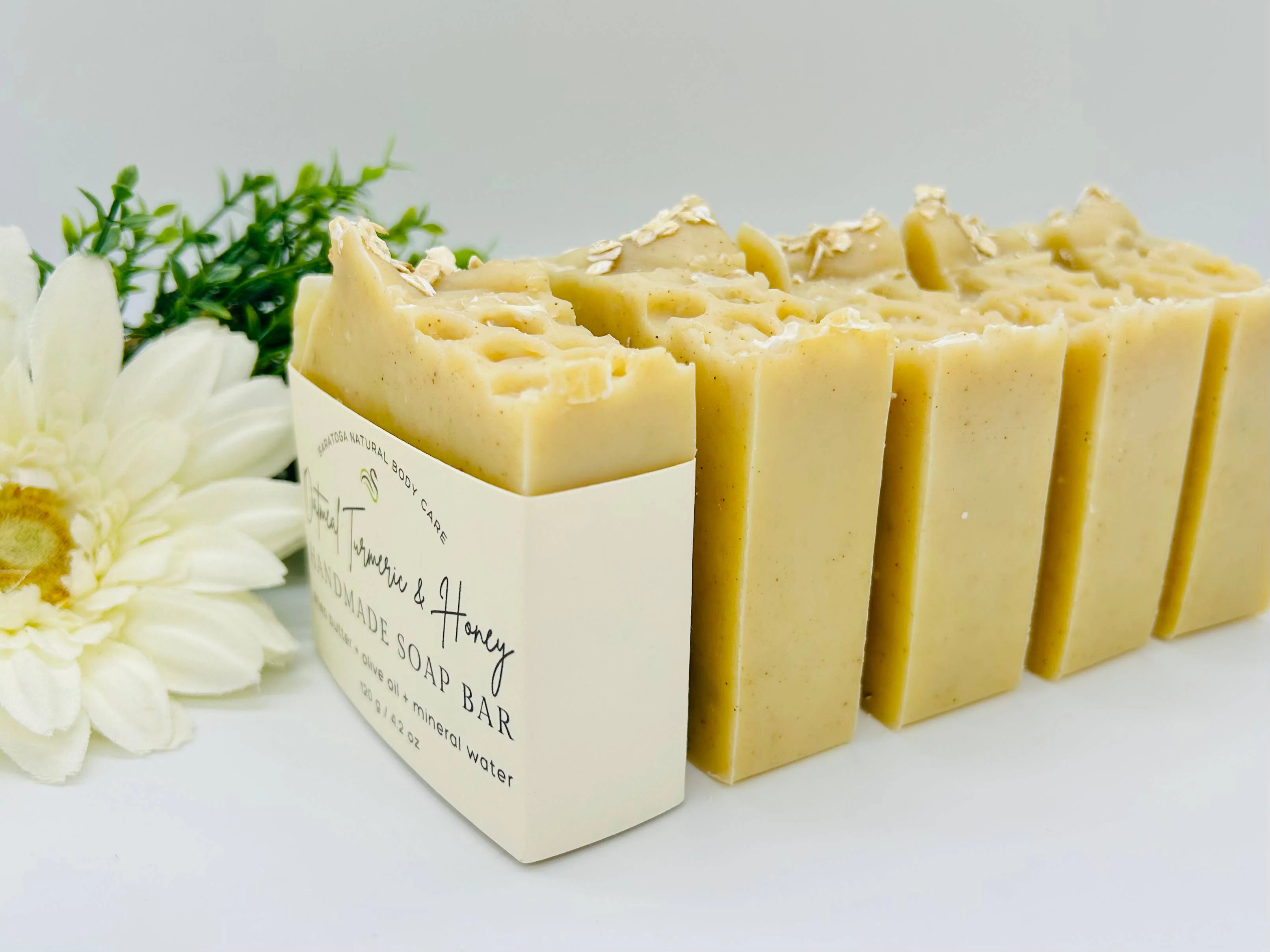 Oatmeal Turmeric & Honey Handmade Soap Bar - Image 4