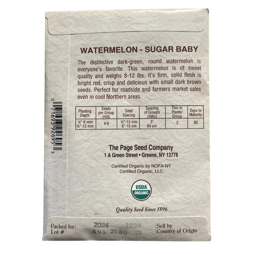 Organic Watermelon - Sugar Baby Seeds - Image 2