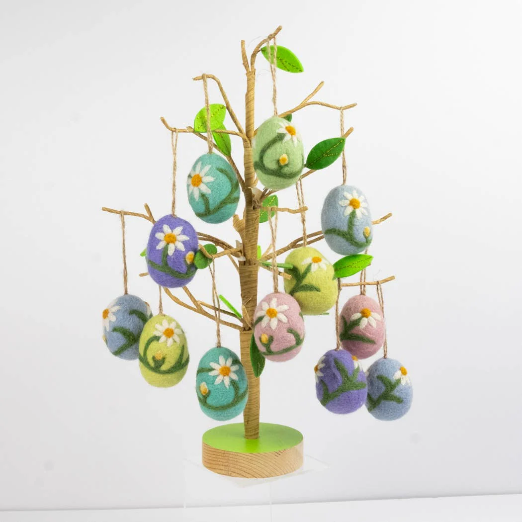 Ornament - Easter Eggs with Embroidered Flowers - Image 2