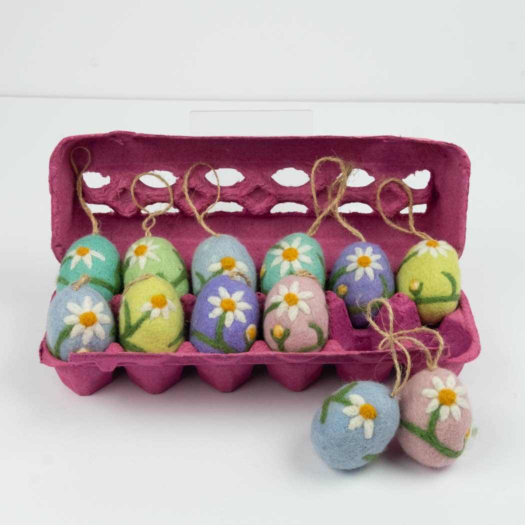 Ornament - Easter Eggs with Embroidered Flowers - Image 3