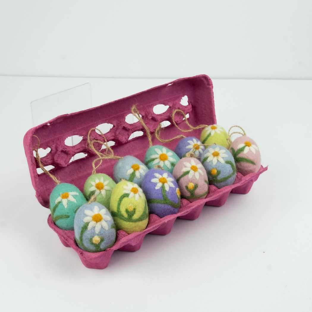 Ornament - Easter Eggs with Embroidered Flowers - Image 4